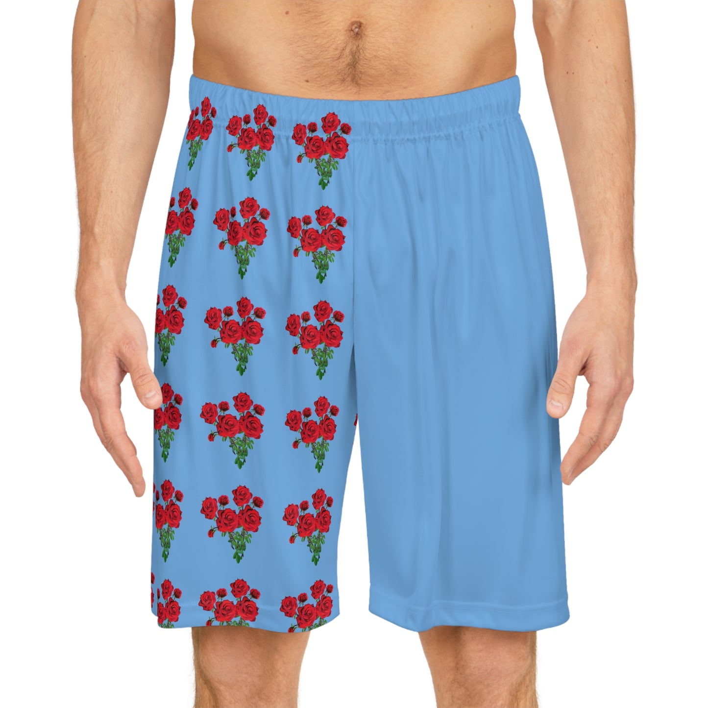 rose shorts (blue)