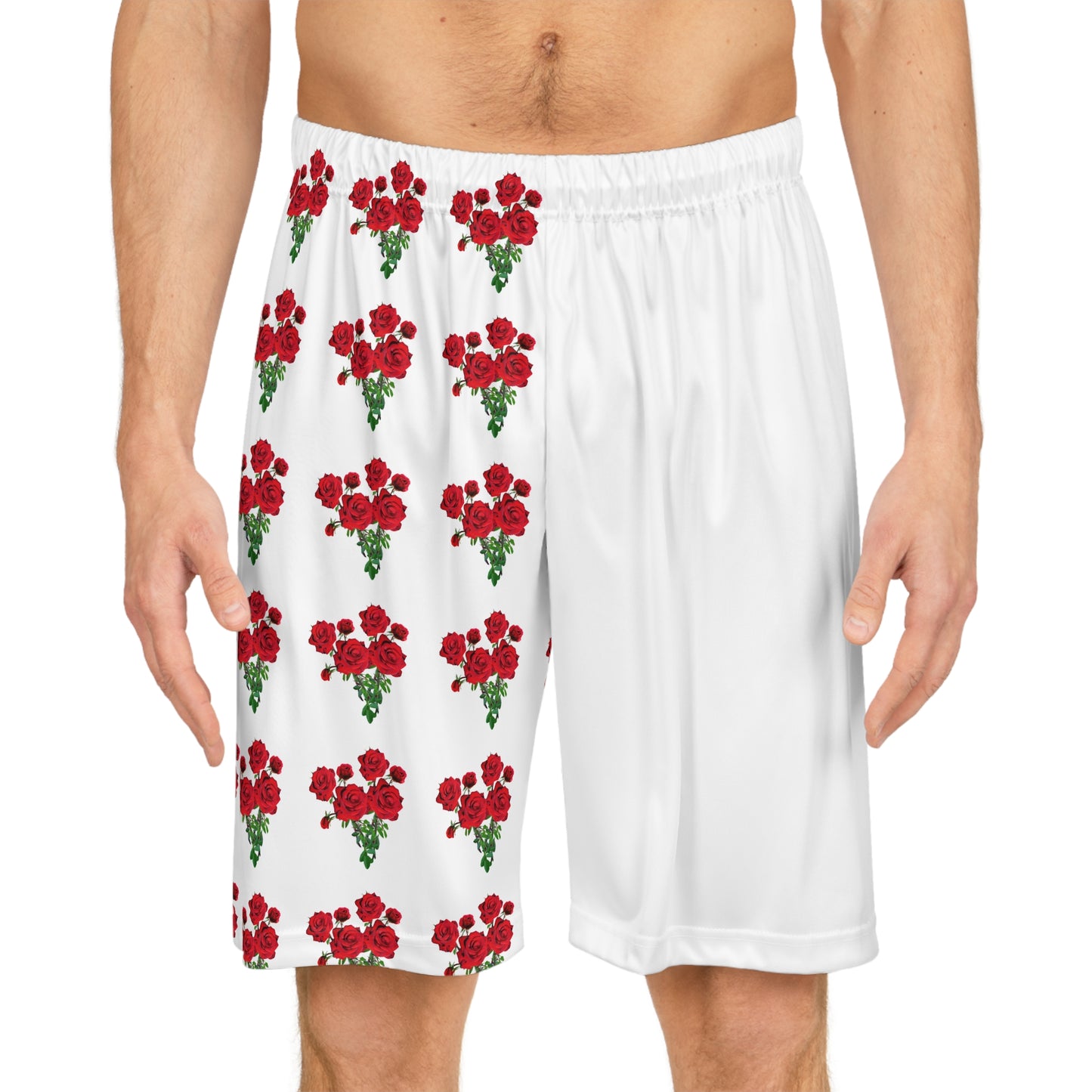 rose shorts (white)