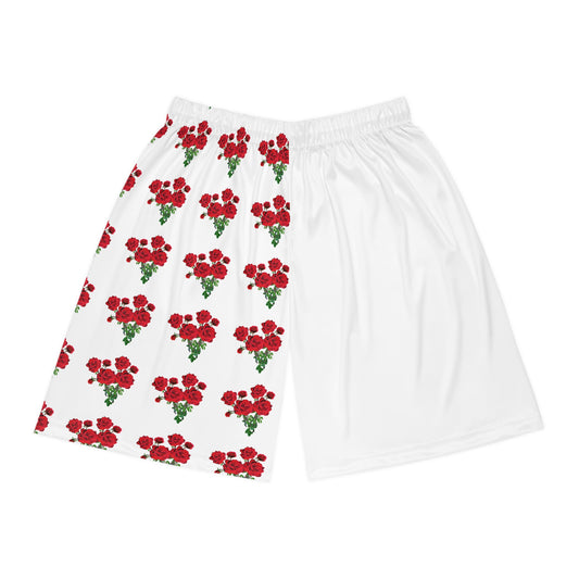 rose shorts (white)